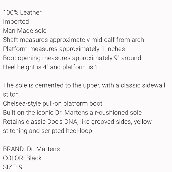 DR MARTENS CHELSEA HURSTON BLACK LEATHER LUG SOLE HEELED ANKLE BOOTS 9 - Picture 10 of 13